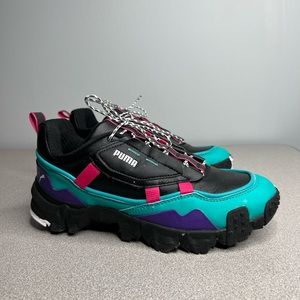 PUMA PURPLE/BLUE TRAILFOX OVERLAND FRESH RUNNING SNEAKERS SIZE 6.5